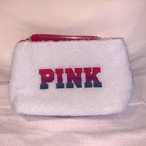 Victoria’s Secret PINK White Sherpa Wristlet